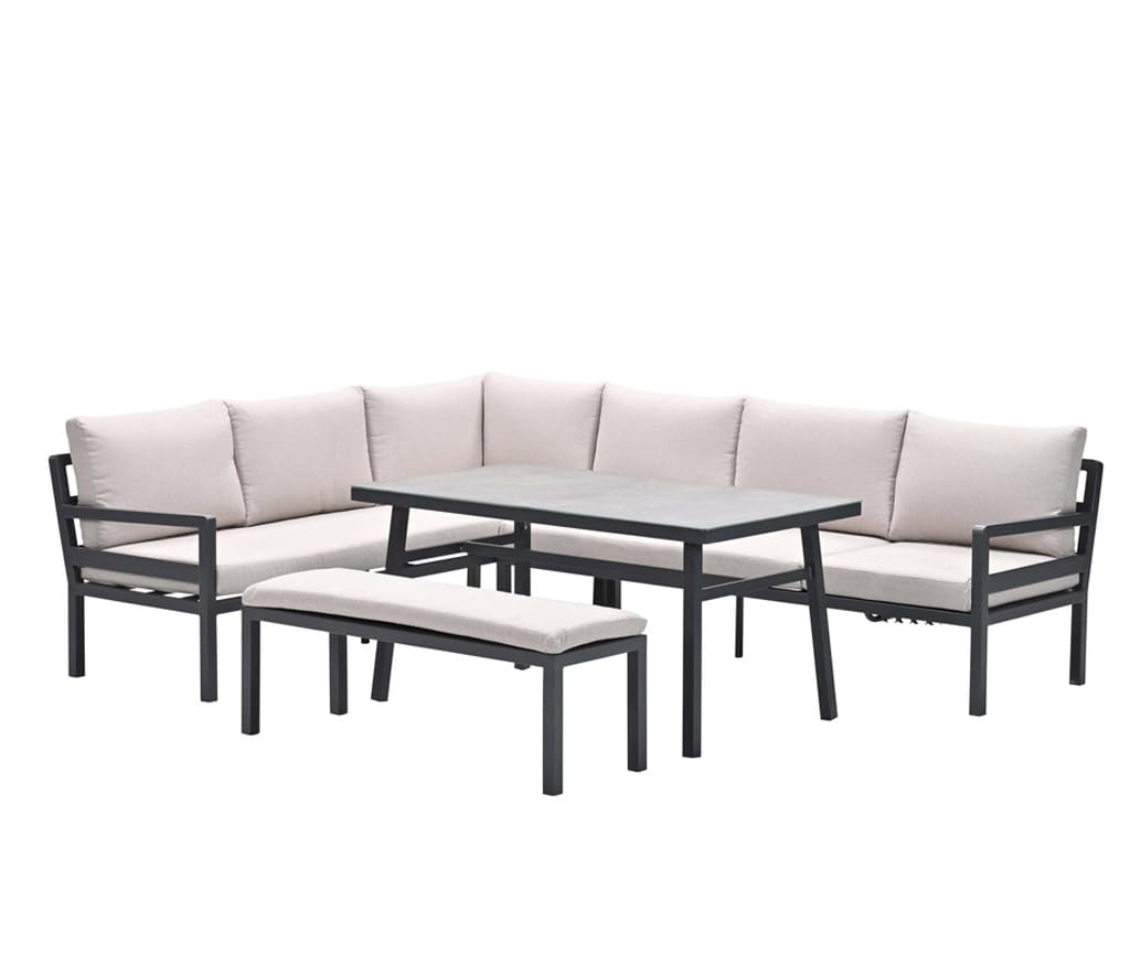 PEGASO Garden Impressions Corsica Lounge Dining Set - 4-TLG. | Aluminium Gartenmöbel wetterfest