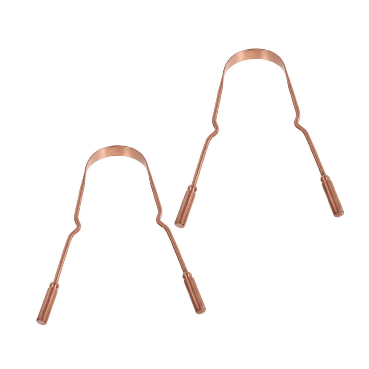 FOMIYES 2Pcs Gold Cleaners Durable Oral Scraping Devices Practical Mouth for Bad to Use Travel Friendly