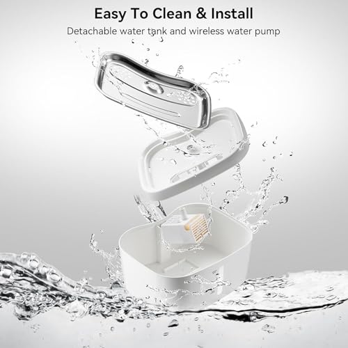 Automatic Cat Water Fountain with Smart APP Alerts and Water Level Window, Ultra Quiet Pet Water Dispenser and Dogs, 84oz 2.5L Capacity - Image 4