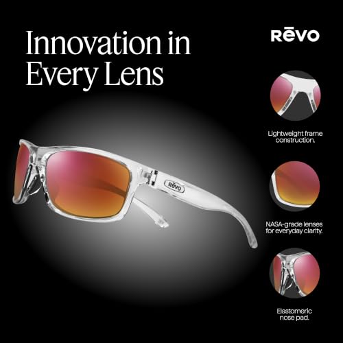 Image of Revo Sunglasses Harness: Polarized Lens with Rectangle Sport Wrap Frame