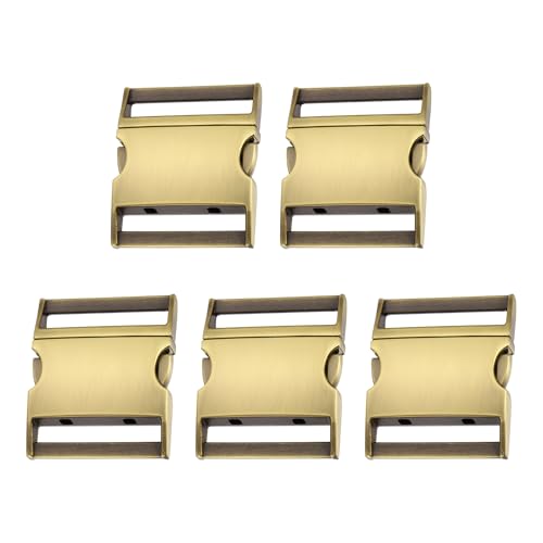 Boucles à dégagement rapide en métal 38 mm pour sangle de sac à dos et collier de chien lot de 5