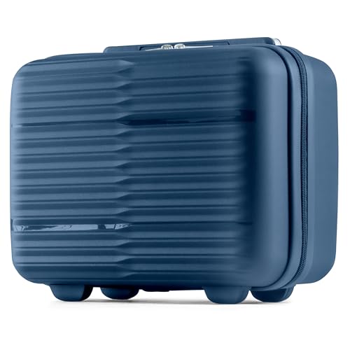 POSH Maletín de polipropileno – Neceser de maquillaje, equipaje de mano, maletas medianas y grandes y carros – Maleta de viaje con cerradura TSA y ruedas dobles silenciosas – apilable, azul, Kleine S