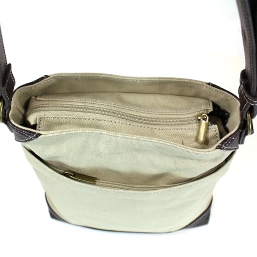 Image of CHALA Canvas Crossbody Women Mid-Size Crossbody Shoulder Purse with Adjustable Strap