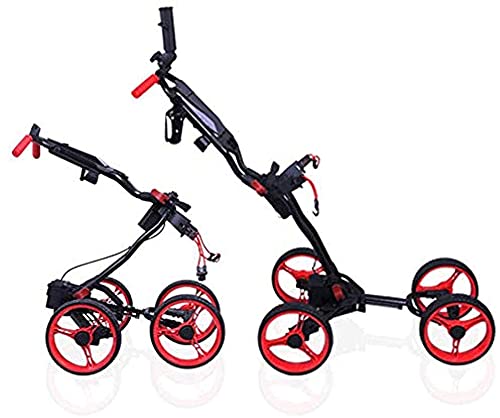 Carrito-de-Golf-Carros-de-Golf-Golf-Plegable-electrico-Carro-de-Empuje-y-traccion-de-4-Ruedas-con-portavasos-Mango-de-Empuje-Ajustable-Un-Segundo-para-AbrirCerrar-carritos-de-Golf