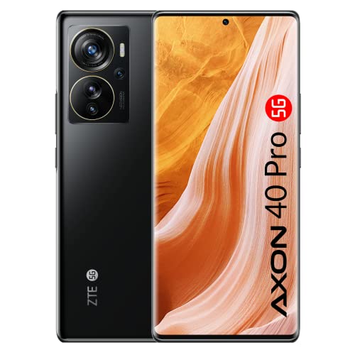 ZTE Axon 40 Pro - Smartphone, 5G, 12GB RAM+256GB, Cámara cuádruple 108MP, Snapdragon 870, Pantalla 6.67'' AMOLED 144 Hz, Batería 5000mAh, Carga rápida 65W, NFC, Negro