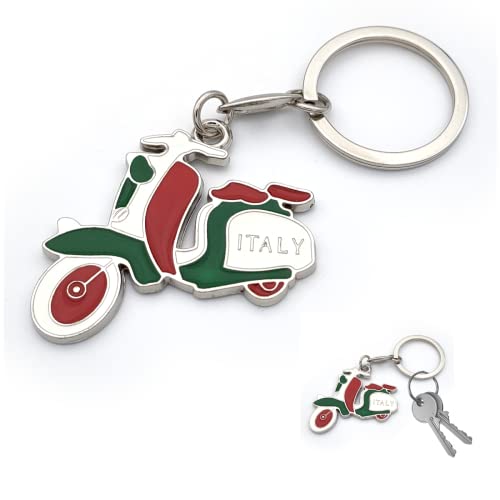 Porte-clés de poche avec anneau porte-clés, drapeau national italien italien en métal, accessoire pour homme et femme, idée cadeau