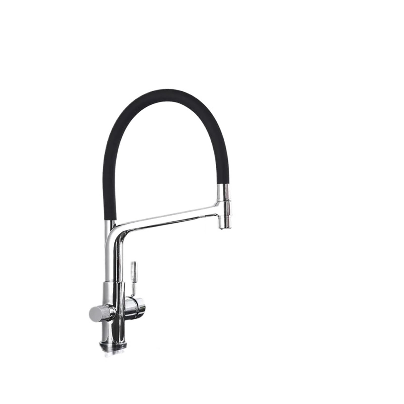 Robinet de cuisine avec filtre purificateur intégré et douchette extractible rotative chrome