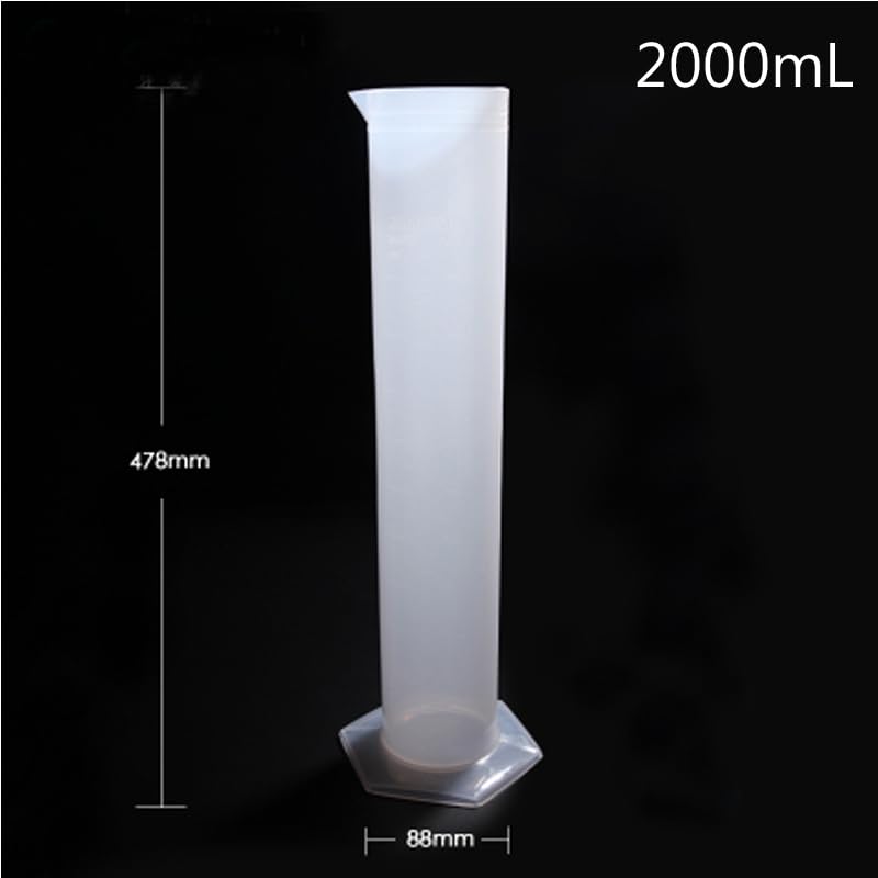 Messzylinder aus Kunststoff, 2000 ml, verdicktes PP-Material, Laborausrüstung, Messzylinder