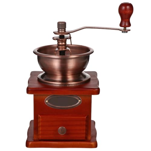Garneck Molinillo de Café Manual con Molino de Cerámica y Cuerpo de Madera, Adecuado para Moler Granos de Café en Casa Obsequio de Navidad