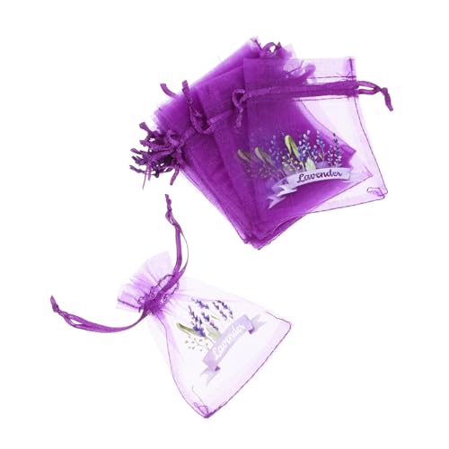 Alipis 20pcs Lavender Sachet Bags Empty Pouches with Drawstring Closure Breathable Mesh Storage for Jewelry Coins Spices and Versatile Lavender Organza Pouch Bags