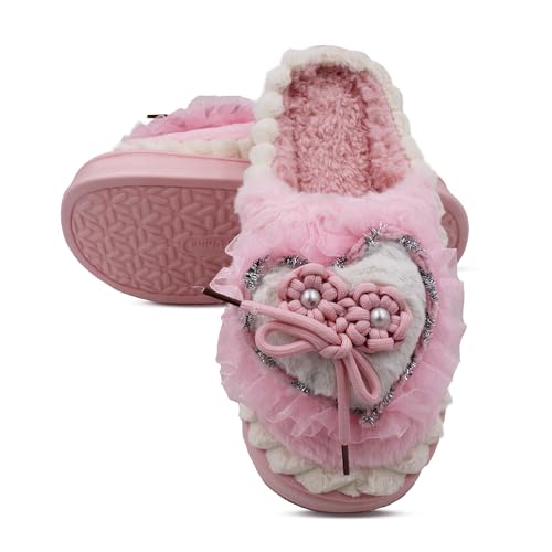 Image of VRITRAZ Women's Comfort Slip On Closed Toe Warm Winter with Cute Design print House Clog Indoor Slipper