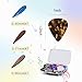 21 Pack Guitar Picks with Organizer Storage Box, 3 Different Thickness Colorful Celluloid Guitar Picks Plectrums for Acoustic Guitar, Electric Guitar, Bass, Ukulele