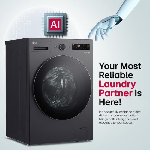 Image of LG 15 Kg, 5 Star, AI Direct Drive Technology, Wi-Fi Enabled, Steam, Fully Automatic Front-Loading Washing Machine (FX62515B9E, Allergy Care, Turbowash 360⁰, 6 Motion DD, 2026 Model, Essence Graphite)