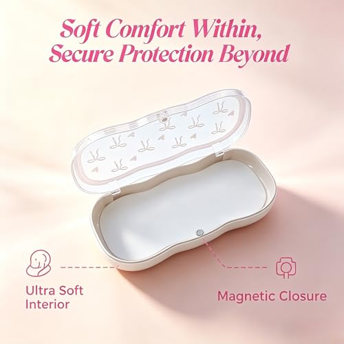 Image of Glasses Case Hard Shell, Clear Eyeglass Case, Cute Holder for Sunglasses and Reading Glasses