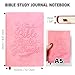Bible Study Journal Notebook - S.O.A.P method Bible Study Supplies Church Notes Notebook Daily Devotional Notebook Prayer Journal Note Taking & Journaling Kit Faith Based Religious Gifts for Men Women, Pink