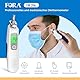 FORA IR20C, Infrarot Ohrthermometer in medizinischer Qualität mit 16 Einmal-Schutzkappen, kleiner Eisenkopf- langlebig, Einfach zu säubern.