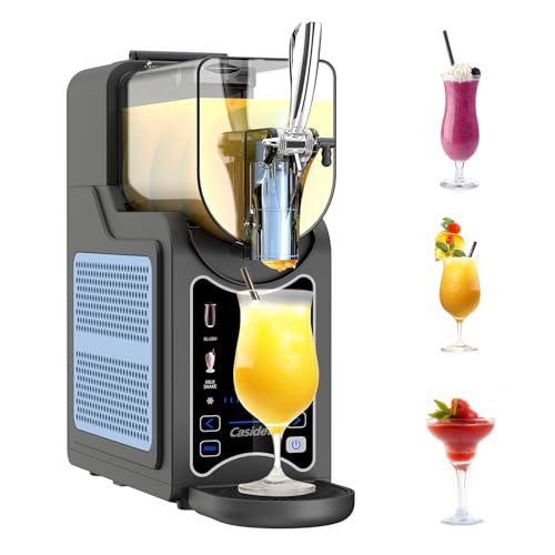 CASIDEA 6 in 1 Slushie Machine for Home, No Ice Needed Slushy Machine 88oz Frozen Drink Maker, Bigger Tank, Auto Clean, Easy to Make Slush, Juice, Frappe, Milk Shake, Cold Drink and Cocktail by Casidea - Used condition - US$141.76