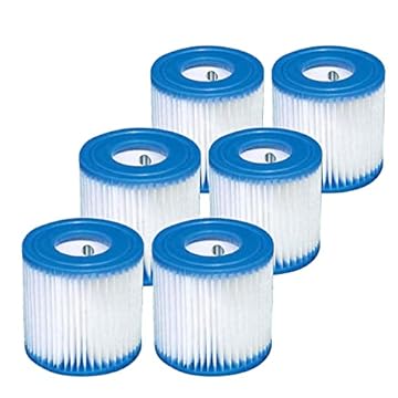 WuYan Filtri a Cartuccia Tipo H per Piscina per Intex,per Pompe Filtro 28601/28602,Cartuccia Filtranti per Whirlpool(6 Pezzi)