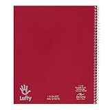 ROARING SPRING Lefty Spiral Notebook, Left-Handed One Subject Notebook, 11' x 9', 100 Sheets, College-Ruled, Perforated, Assorted Saranac Covers, Made in USA