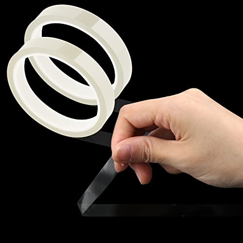 Image of LUTER 2PCS Heat Transfer Tapes, 10mm x 33m (108ft) High Temp Tape, Heat Resistant, Transparent