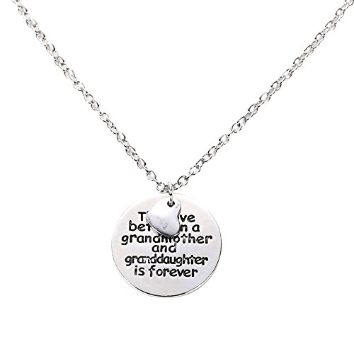 Vktech® Hot the Love Between A Grandmother and Granddaughter Is Forever Necklace