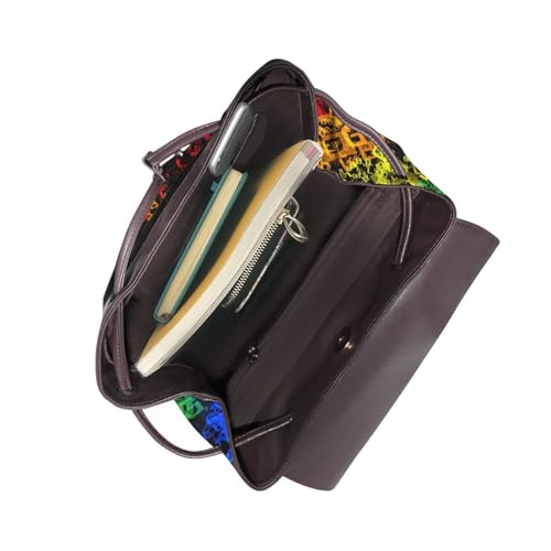 Rainbow Lgbtq Pride art Microfiber PU Leather Backpack Lightweight Daypack Bag for Travel Business Commute Gym4