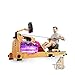 Sportstech Premium Wasser-Rudergerät mit LED-Wassertank, klappbar | Deutsches Qualitätsunternehmen I App mit Workout Kursen+ Tablethalterung | Natur-Massivholz Rudermaschine Rower für zuhause WRX1000