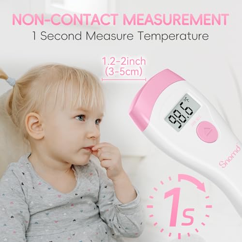 image for Snomd Non-Touch Forehead Thermometer, Digital 2-in-1 Infrared Thermome