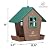 Kingsyard 4 lbs Large Bird Feeder House for Outdoors Hanging, Recycled Plastic Bird Feeder Hopper with Weatherproof Roof & Capacity Tray for Cardinal Bluebird, Garden Yard Outside Decor, Green