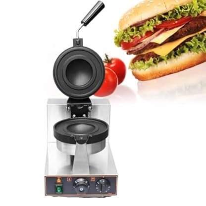 XSDAJSD Elektrisches Burger-Waffeleisen, Antihaft-Panini-Presse, Hamburger-Maschine, 50-300 ℃ Eiscreme-gefüllte Burger-Maschine, kommerzielle Waffeleisen-Eismaschine,A