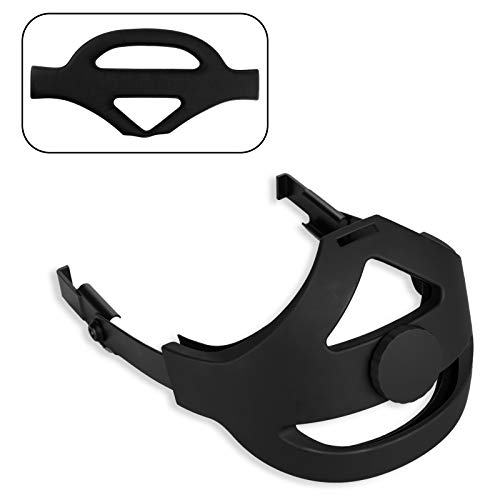 Orzero 1 Set Headband with 2 Replacement Head Cushion Compatible for Oculus Quest. Exchangeable Adjustable Protective Strap. (Black)