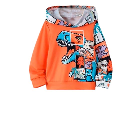 Image of Boys Humour and Comic Printed Long Sleeves Sweatshirt, Cotton Blend, Hooded Neck