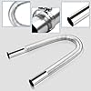 Dokpav 60CM/ 23.6 Inch Exhaust Pipe Flex Kit, 2.5CM/ 1 Inch Inner Steel Exhaust Clamps Bracket, Stainless Steel Diesel Parking Gas Vent Hose, Portable Pipe Silence for Air Diesels Car Heater Kit