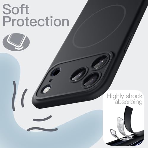 Image of JETech Magnetic Silicone Case for iPhone 17 Pro Max, Black