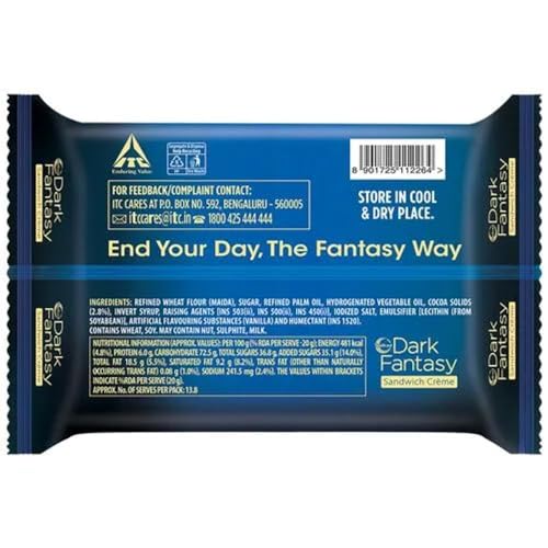 Image of Sunfeast Dark Fantasy Vanilla Cream Sandwich Biscuits, 277.5g