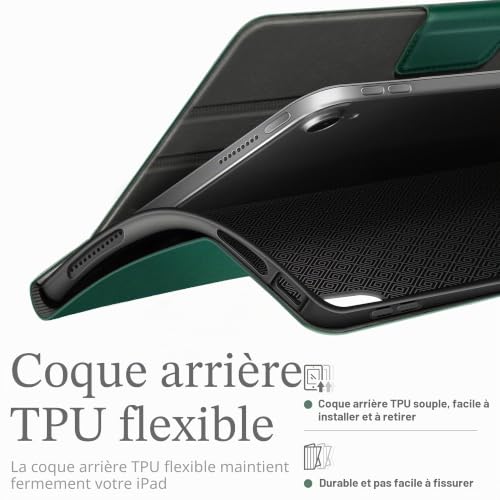 Coque iPad 10e génération avec fente stylet et pochette de rangement multi-angle - 7