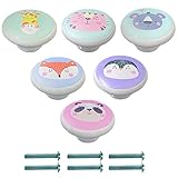 🐨 【Material premium】 Hecho de material cerámico de alta calidad, suave, resistente y duradero. La superficie del asa del cajón es muy lisa, no hay bordes afilados, no lastimará sus dedos, seguro para los niños.