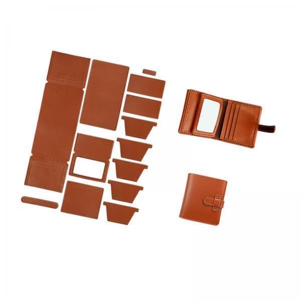 Enakshi® 3xDIY Leather Wallet Set Pre Punched with Holes Handmade Card Holder Materials Brown|Clothing, Shoes & Accessories | Mens Accessories | Wallets-image-7
