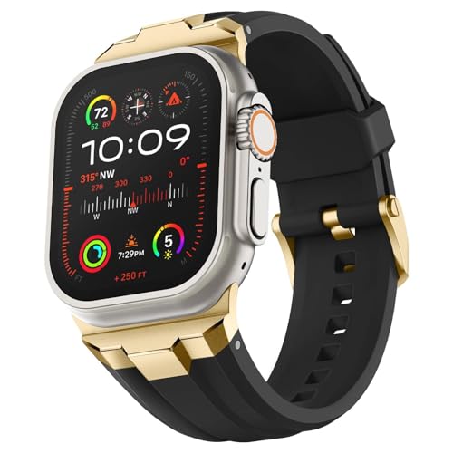 Bracelet acier 316L et silicone durable pour Apple Watch Ultra 2 robustesse et élégance