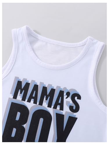 Floerns Toddler Boy's Letter Print Crew Neck Tank Top Sleeveless Casual Shirt Tops3