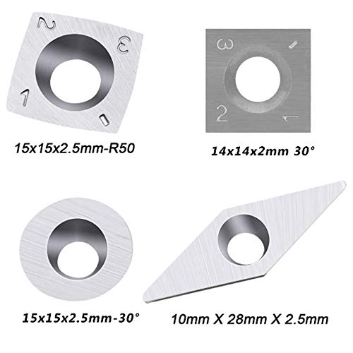 10 piezas insertos de carburo para torneado madera miniatura 4