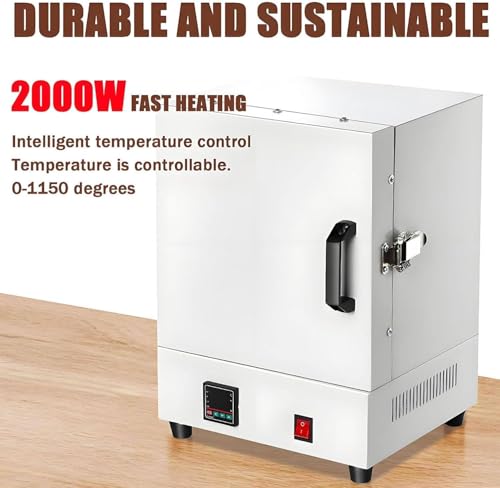 Elektryczny piec do spiekania, cyfrowy piec muflowy 2000 W 1150℃ do ogrzewania laboratoryjnego i odlewania form gipsowych