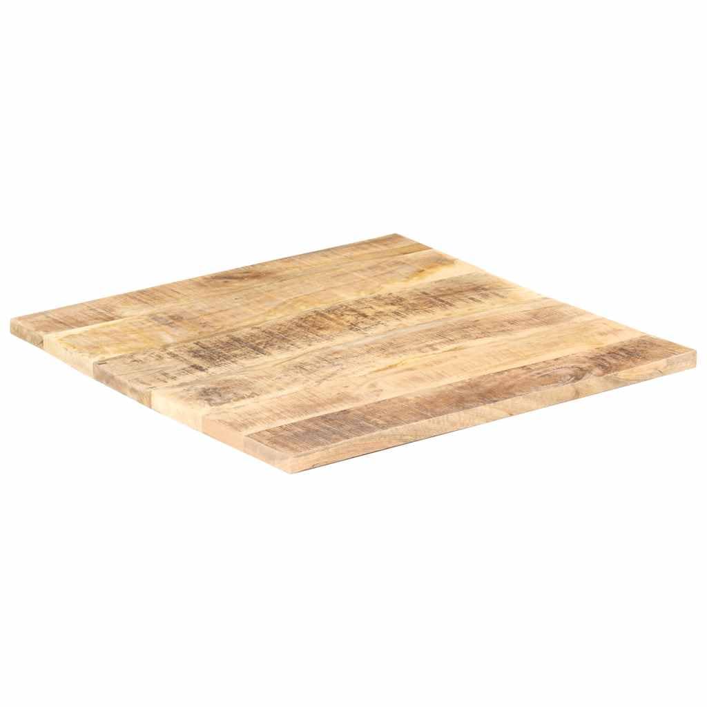 vidaXL Mangoholz Massiv Tischplatte Massivholzplatte Holzplatte Ersatztischplatte Holz Platte für Esstisch Esszimmertisch 25-27mm 80x80cm
