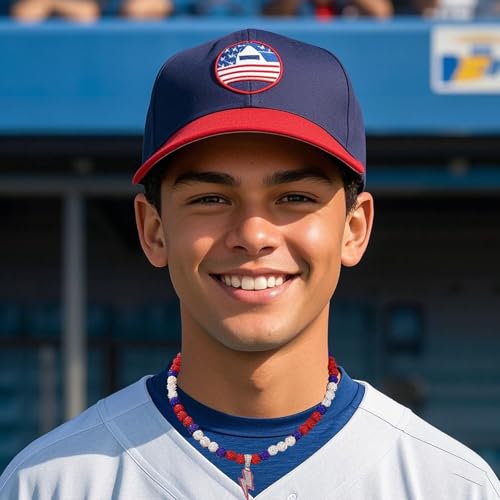 Volare Lightning Bolt Baseball Beaded Necklace Ice Baseball Bling Chain Necklaces Baseballs Stuff Drip Accessories3