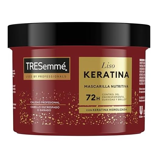 TRESemmé Mascarilla para cabellos secos y con tendencia a encresparse Liso Keratina con aceite de marula y keratina, 440ml
