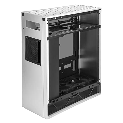 Gabinete SilverStone ALTA F1 Premium Tower con exterior de aluminio y vidrio templado, iluminación ARGB integrada, color plateado (SST-ALF1S-G) miniatura 4