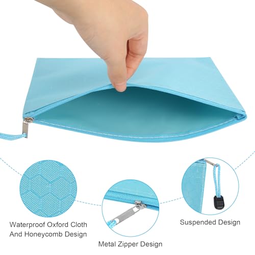 Geldtaschen Banktasche 10 Stück Banktasche 24 x 18 cm Geldtasche Wasserdicht Dokumententasche A5 mit Reißverschluss Geldmappe für Haushalt Business Schule (Mehrfarbig)