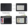 Frentree® Kartenetui aus Leder, Mini Geldbörse mit RFID Schutz und Sichtfenster für EC Karten und Geldscheine, kleines schlankes Portemonnaie Geldbeutel Etui #4