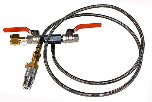 Trinity Soda maker Machine Adapter to CGA 320 With On-Off valves 60 inches stainless Hose co2 accessories.