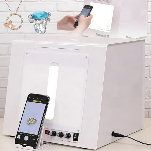 Caja de luz para fotografía de joyería con fondos profesionales de estudio